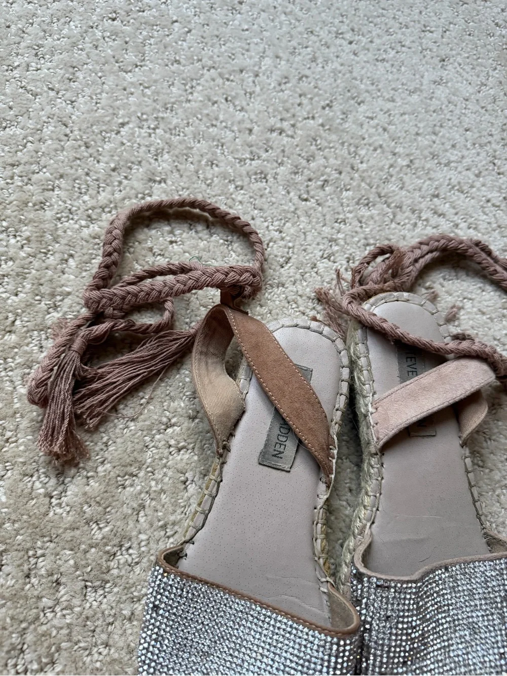 Steve Madden Mesa Rhinestone Espadrille Flats